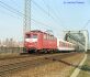 141 200 beim Abzw. Kaiserbr&uuml;cke West am 19.03.89 mit IC 973 Wiesbaden-Mainz